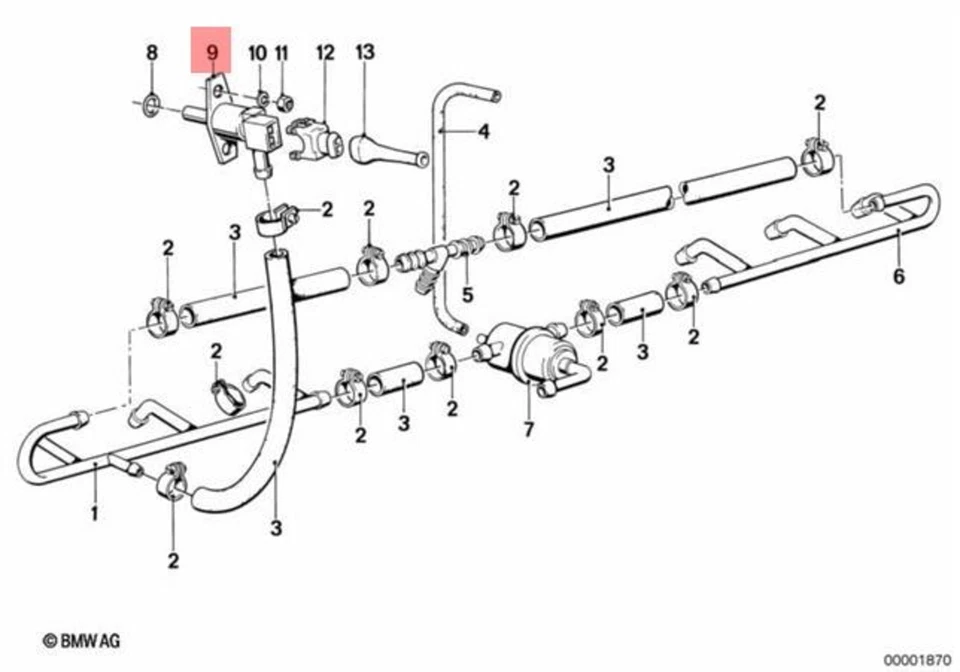 Genuine BMW E12 E23 E24 E26 E28 E3 Coupe Sedan STARTER Valve OEM 13641358917 - Изображение 2 из 4