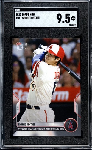 2022 Topps Now #817 Shohei Ohtani  SGC 9.5 MINT+ 1st Player Ever 30 HR 10 Wins