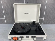 Crosley Cruiser CR8005G-WS Vinyl Record Player Bluetooth *AS IS* SPEAKER BLOWN