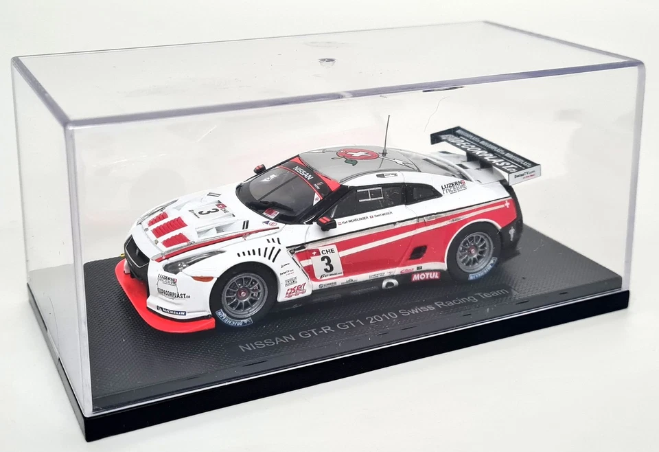 Ebbro 1/43 Nissan GT-R R35 GT1 2010 Swiss Racing Team #3 Diecast Scale Model Car - Image 3 of 4