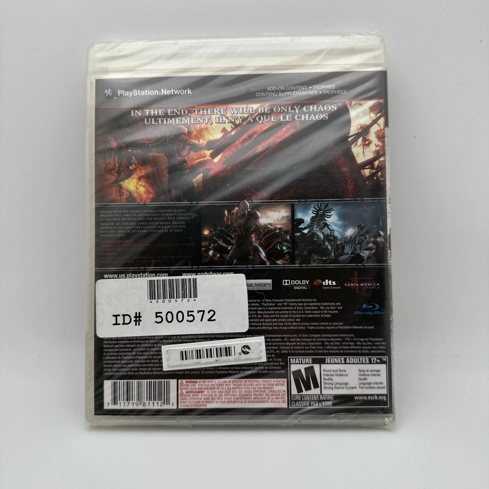 God of War III 3 Sony PlayStation 3 PS3 Factory Sealed New Authentic OOP NOS FS - Image 3 of 3