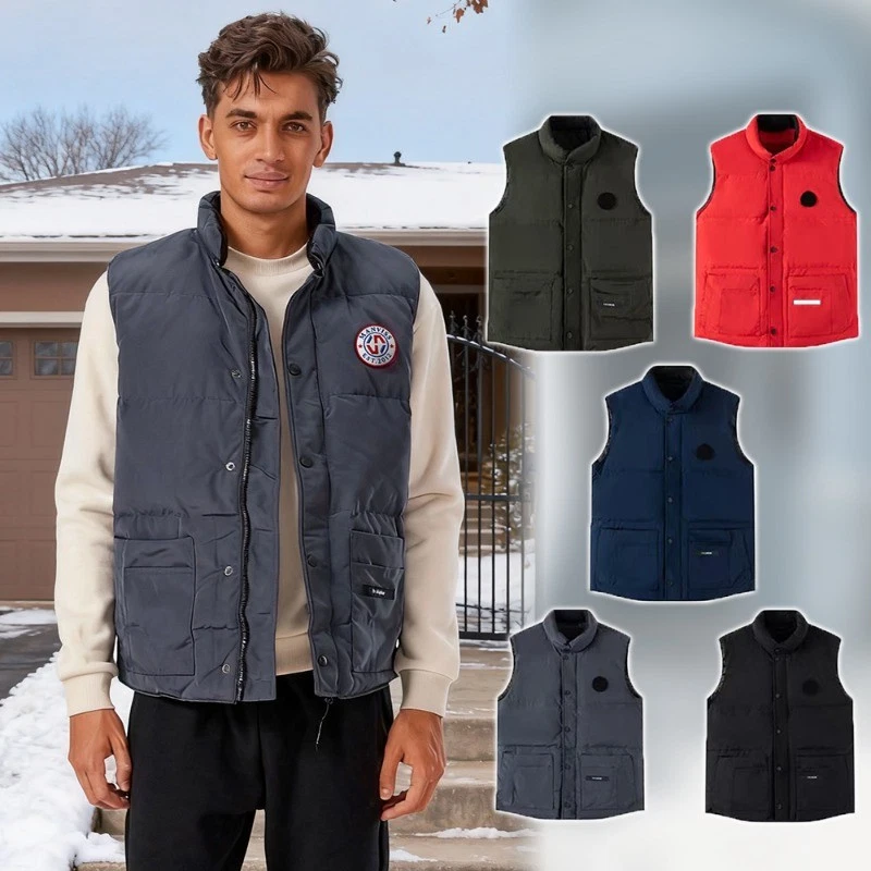 Men's Winter vPlus Loose Casual Warm Fat New Stand Up Collar Down Vest Plus Size
Opens in a new wind