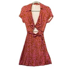 Free People Marsaille Mini Dress Rust Combo Womens Size Small