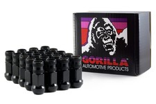 GORILLA 20 Lugnuts 12mm x 1.50 Black Chrome O...