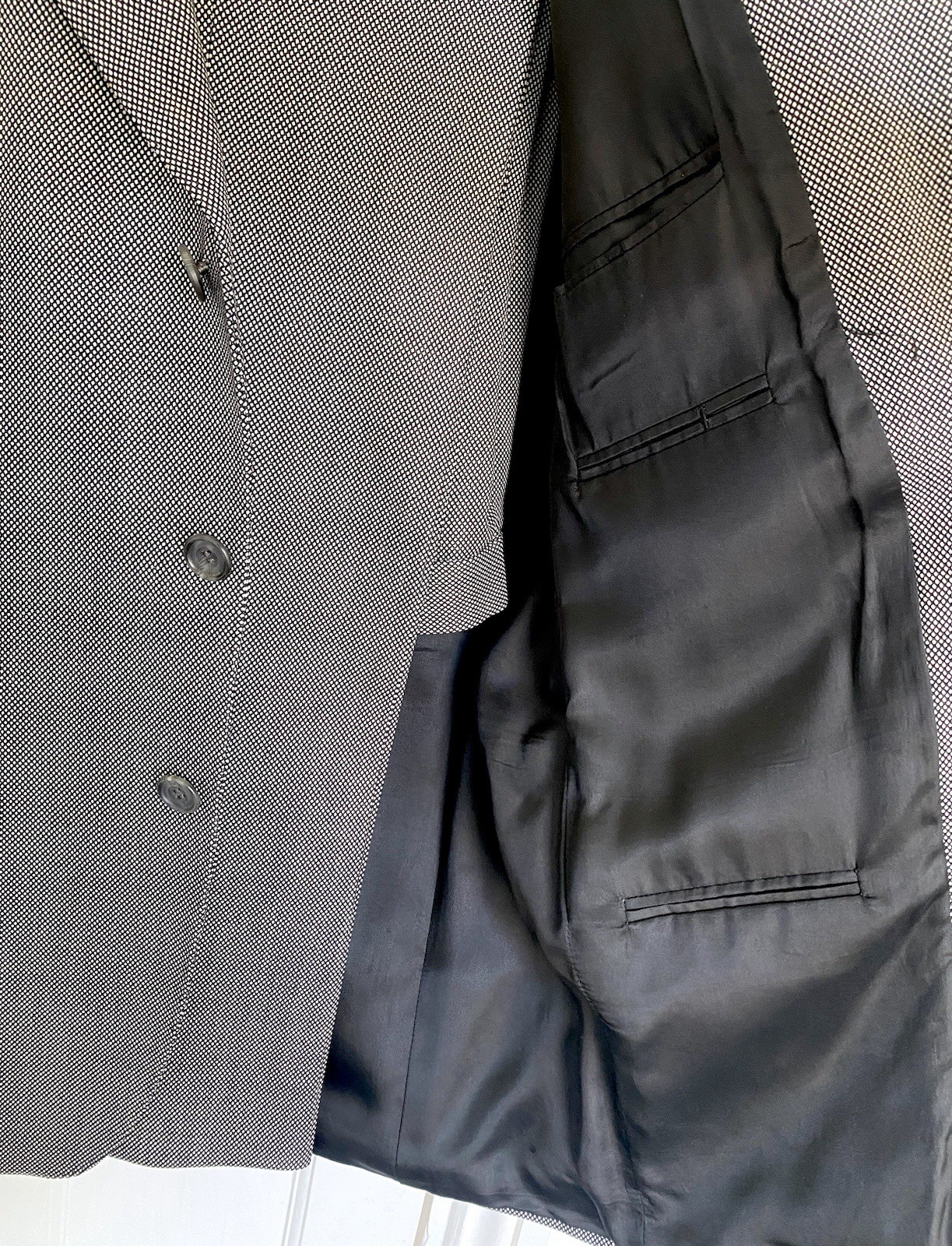 Tuta Ede & Ravenscroft grigio scuro regular 38 giacca con 32 pantaloni fila Savile