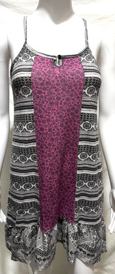 Roxy Girl Size 10/12-M Black & Purple Spaghetti Strap Racer Back Sundress