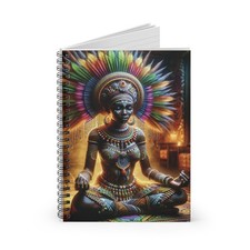 Tribal Afrocentric Positive Vibes Spiral Notebook, Journal, Sketchbook, Diary