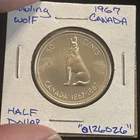 1967 Canada 50 Cents Silver Howling Wolf Half Dollar “0126026” Fifty Cents 50c