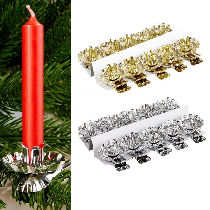 BRUBAKER 20 Pack Tree Candle Holders for Christmas Tree - Traditional Candle...