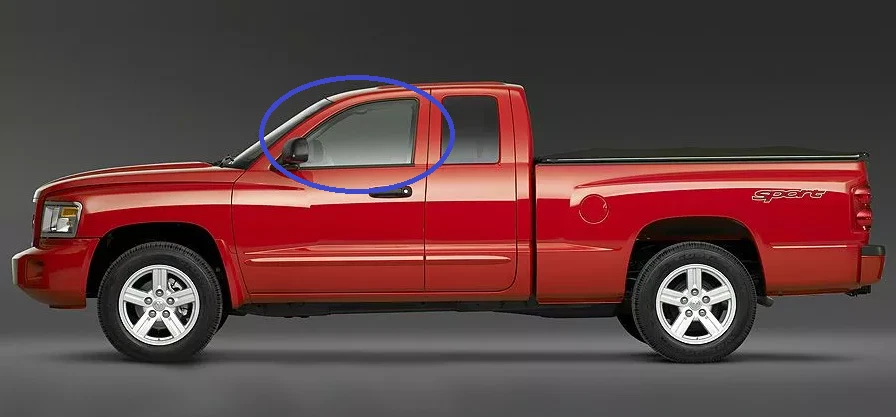 Fits 2005-2010 Dodge Dakota 2 & 4 Door Driver Side Left Front Door Glass Foto 2 de 3