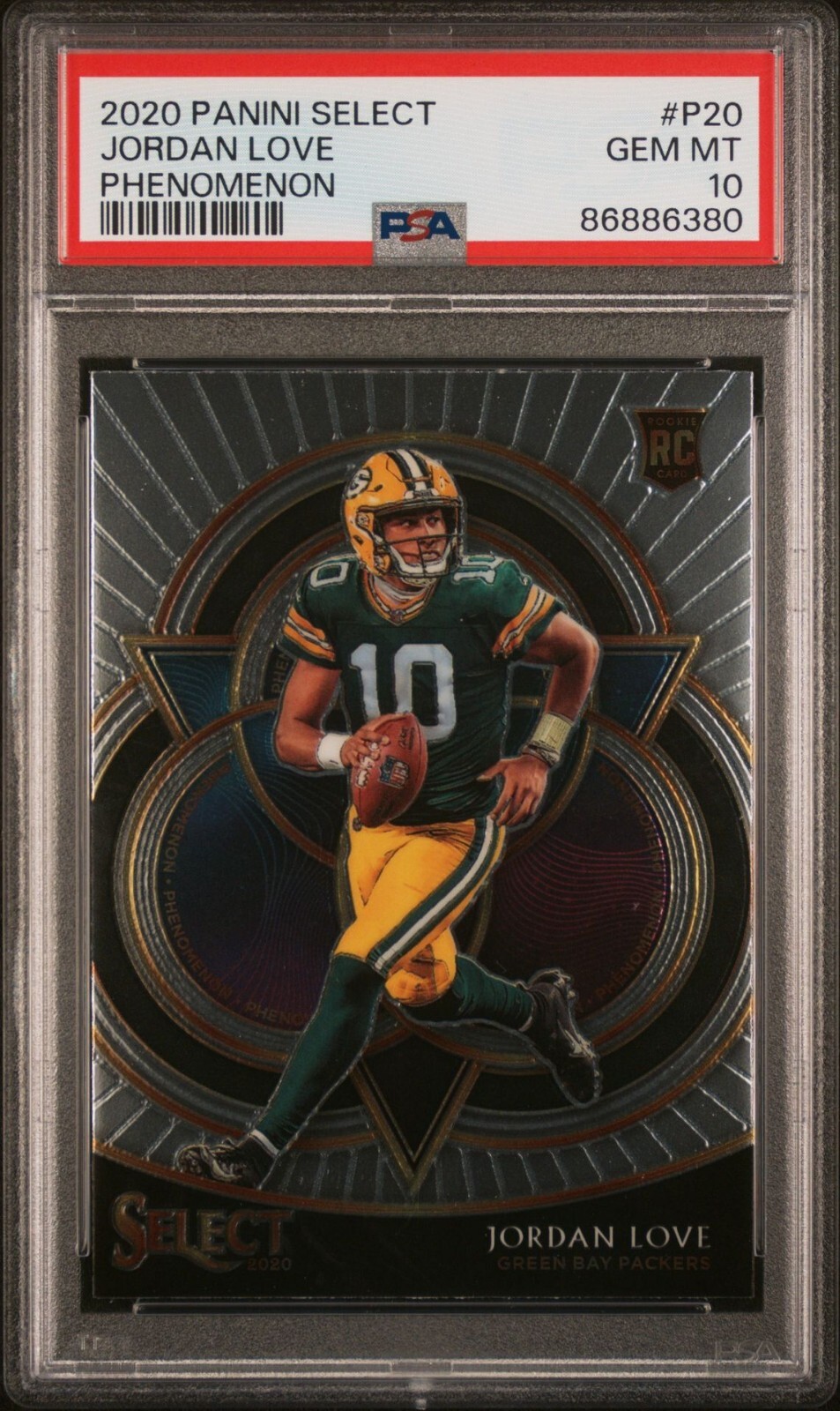 2020 Select Phenomenon Jordan Love PSA 10