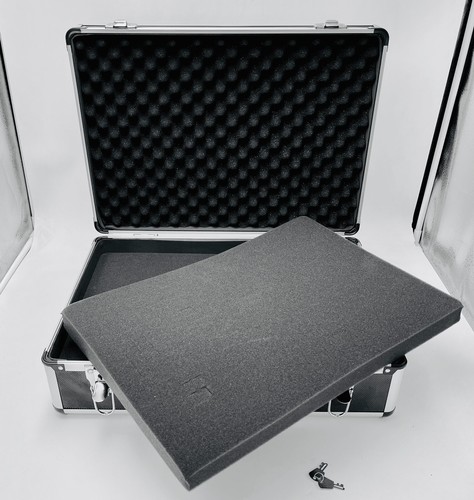 Transportkoffer Alukoffer Universalkoffer Wüfelschaumstoff Schwarz 46x33x15cm - Bild 4 von 7