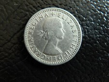 QUEEN ELIZABETH II SIXPENCE COIN 1956 - GOOD LUCK WEDDING BIRTHDAY