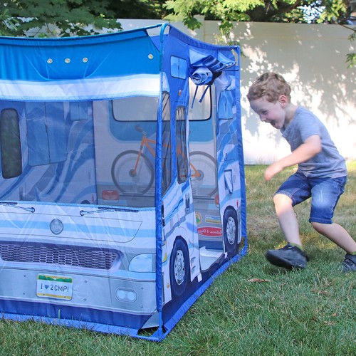 Melissa & Doug Let’s Explore Camper Tent Play Set – 47” x 31” x 39” Assembled - Picture 8 of 9