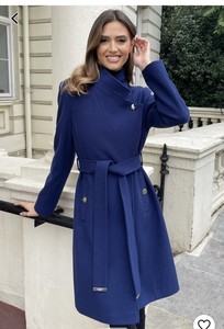 lipsy rust wrap coat