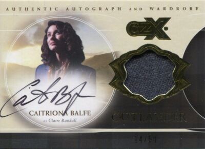 Outlander CZX Autogramm Kostümkarte CBW Caitriona Balfe als Claire Randall
