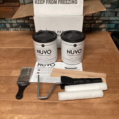 Nuvo Titanium Infusion Cabinet Makeover Paint Ultra Brilliant White Kit  2 Quart