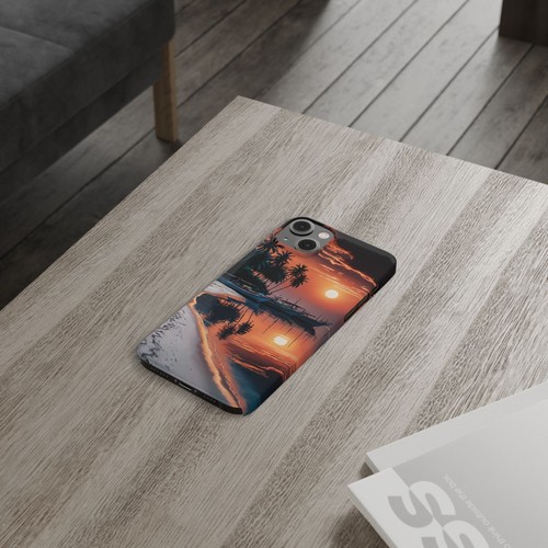 Für iPhone 16 Pro Max, 15, 14, 13-11 Slim Handyhülle Tropical Sunset Strand Cover - Bild 31 von 83