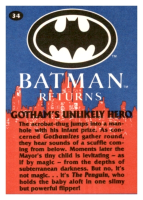 1992 Topps Batman Returns Movie Card #34 DC Comics BAT MAN | eBay
