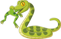 Aufkleber Schlange Mit Frosch Autoaufkleber 28 X 18 Cm Sticker Konturschnitt