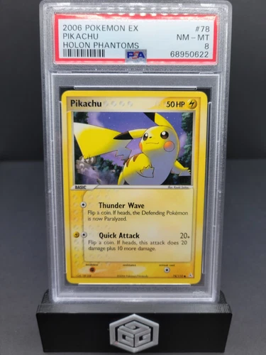 Pokemon Pikachu Ex Holon Phantoms #78/110 Non Holo PSA 8