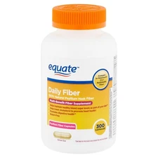 Equate Daily Fiber Multi-Benefit Supplement Capsules, 300 Count..+