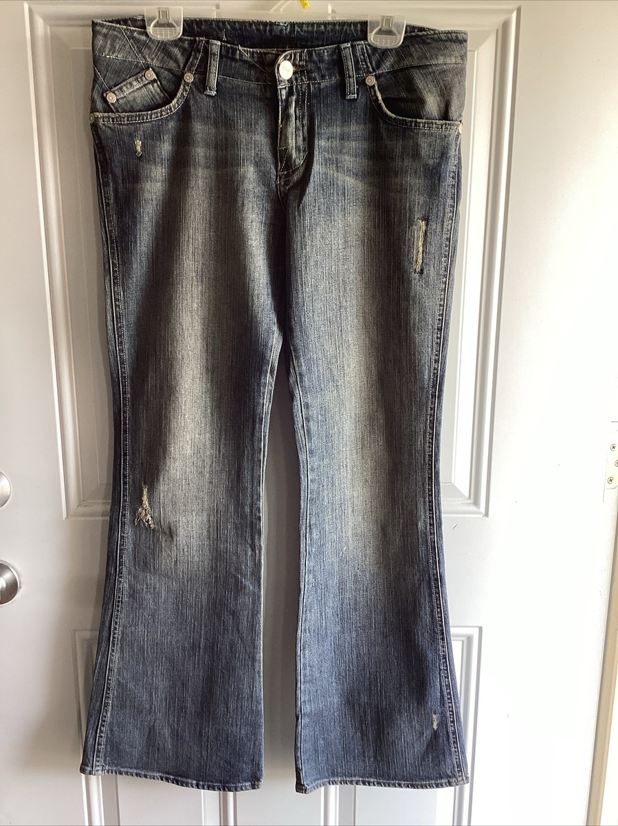 Rock & Republic Men's Distress Blue Flare Sz. 29 W34X32 Ins. | eBay