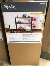 3-Tier Multi-purpose, organization, utility, Rolling Wire Cart with wheels