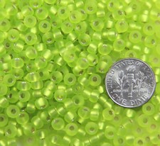 TOHO Seed Beads, Size 6/0, Charteuse Green w/ Matte Finish, 10 Grams, 327