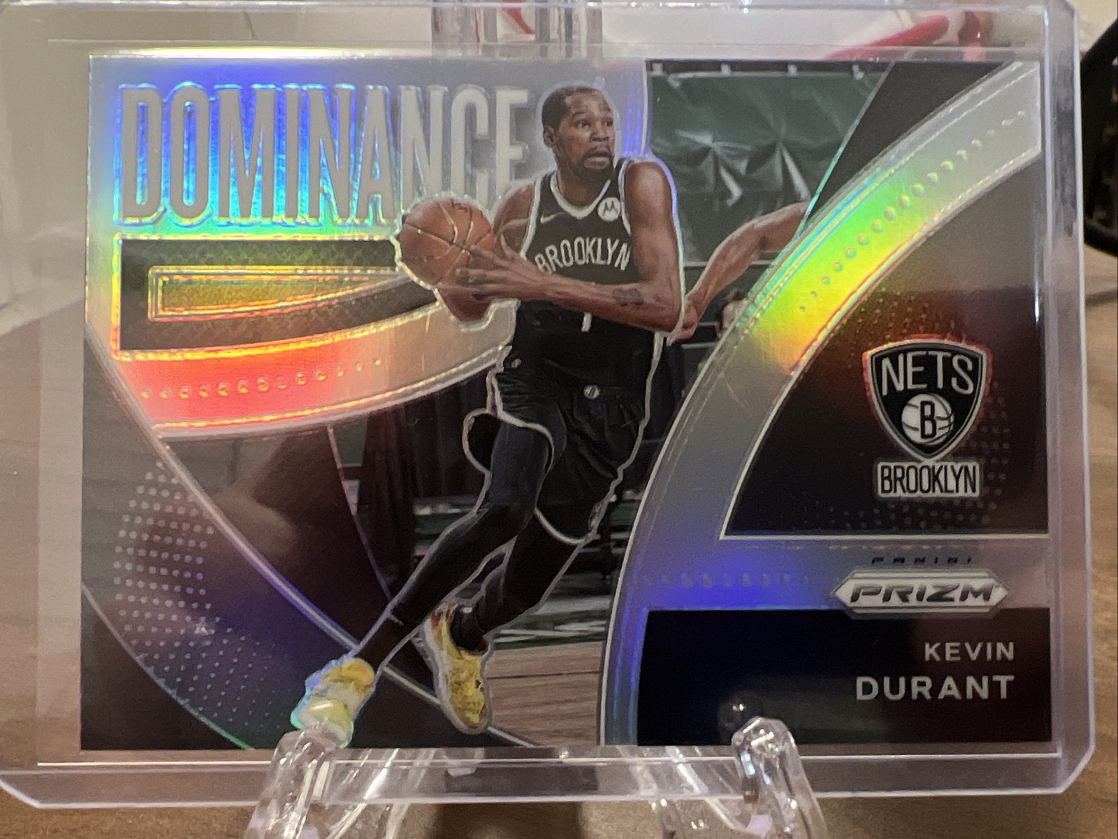 2021-22 Panini Prizm Kevin Durant Silver Prizm Dominance Insert Brooklyn Nets #4