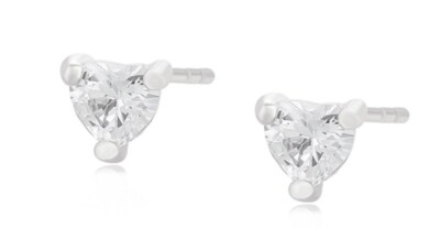 925 Sterling Silber gefüllte kleine kleine Herz Ohrstecker von AT Jewellery
