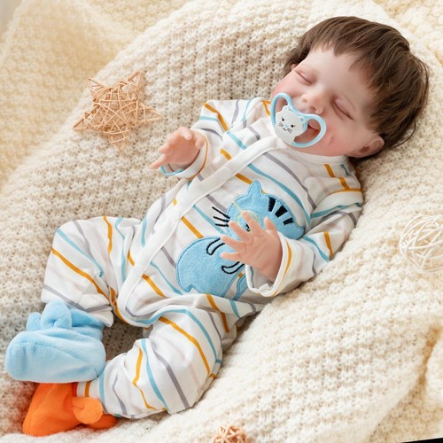 NPKCJZY Realistic Reborn Baby Dolls Silicone Full Body Boy 18Inch