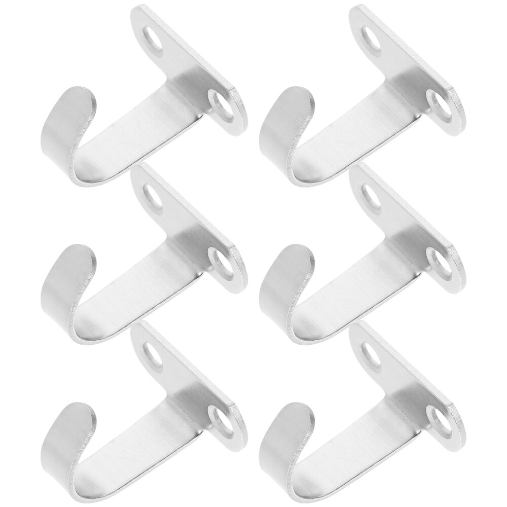 6pcs Coat Hooks Wall Mounted, Stainless Steel Wall Hooks Heavy Duty Robe Hanger