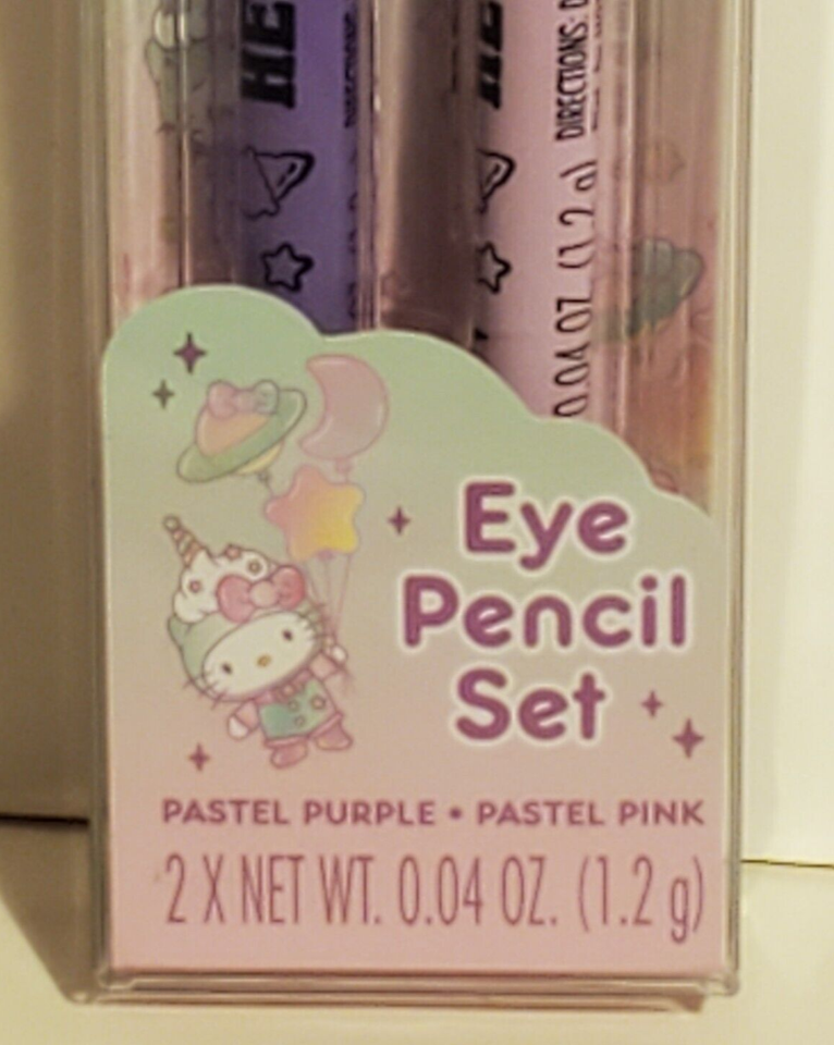 HOT TOPIC SANRIO HELLO KITTY EYELINER EYE PENCIL MAKE UP SET PASTEL