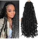 6 Pkt 24" Butterfly Locs Crochet Hair (10 Strands per pack)Distressed Faux Locs 