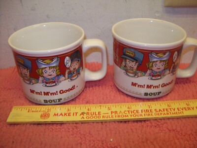  Vintage Set Of 2 Campbell Soup Kids M'm! M'm! Good! Soup Mugs 1993 By West Wood