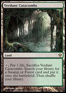 Magic/MTG Verdant Catacombs ZEN-229 Rare Englisch Excellent