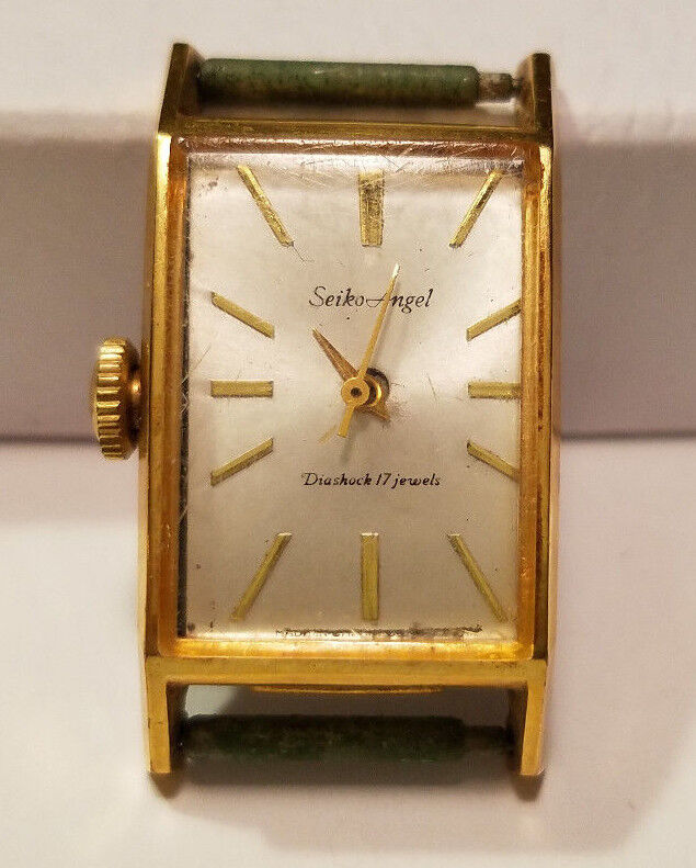 VINTAGE SEIKO ANGEL DIASHOCK 17 JEWELS WATCH DIAL MOVEMENT VINTAGE SEIKO ANGEL DIASHOCK 17 JEWELS WATCH DIAL MOVEMENT