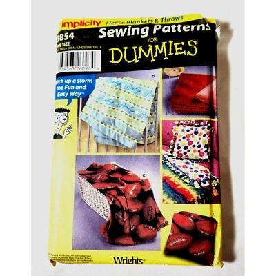 Simplicity Craft Pattern 5854 by SEWING FOR DUMMIES - Fleece Pillow, Fleece Pill
