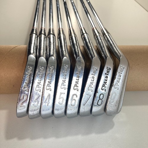 Vintage Spalding Top Flite AeroDyned Blades Iron Set Leather