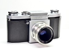 MINT PRAKTICA FX w/ RARE TESSAR 2.8/50mm Red T 14 BLADES