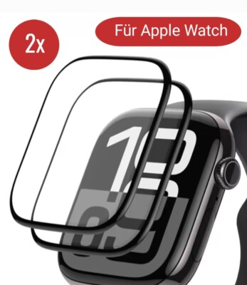 2×Displayschutz Panzerfolie Schutz 3D Für Apple Watch 1-10 SE 38-49mm