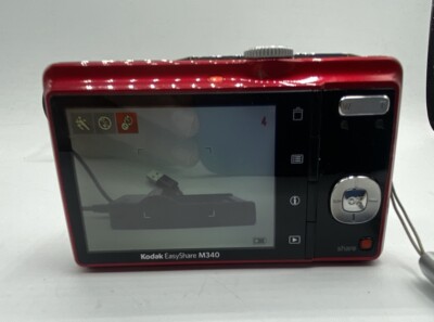 Kodak EasyShare M340 10.2MP Digital Camera - Red Tested Works