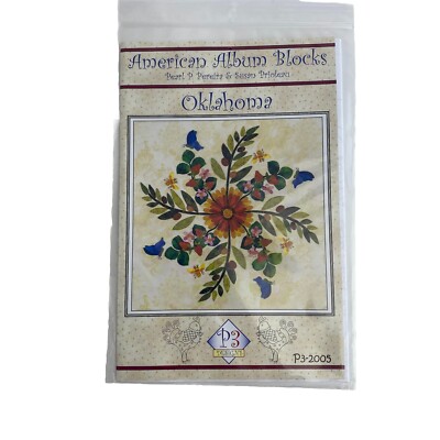 American Album Blocks Oklahoma OK Quilt Block PATTERN ONLY USA 50 States NEW