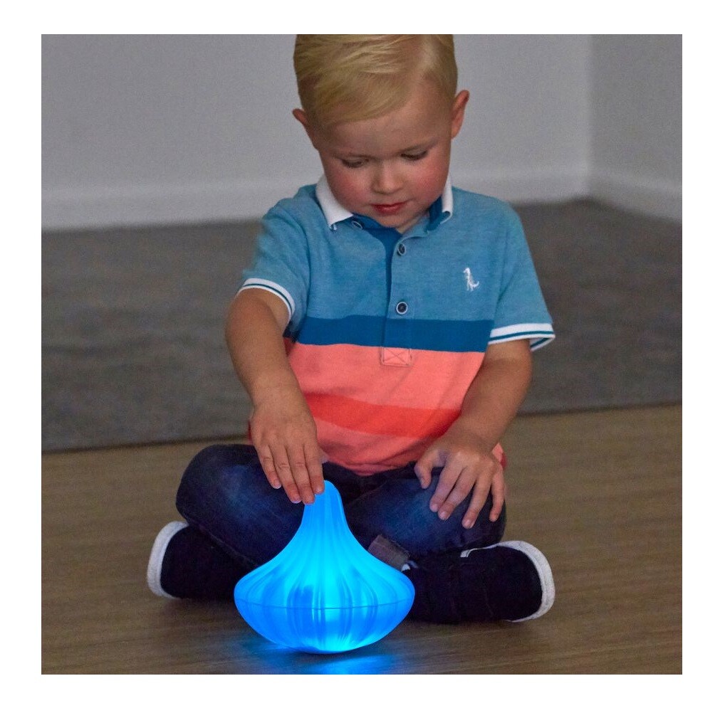 TTS Light Up Twist and Turn colorful Spinning Top Toddler Toy with LED