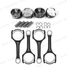 4Pcs Connecting Rods + Pistons Rings Set For Mercedes-Benz M271 1.8 Turbo Engine