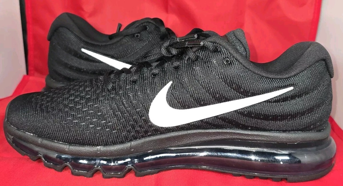 New Men's Nike Air Max 2017 849559-001 Black Size 11.5 $190
