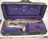 C.G. CONN ALTO SAXOPHONE 1920s SILVER JAZZ AGE W/CASE A 62678 L