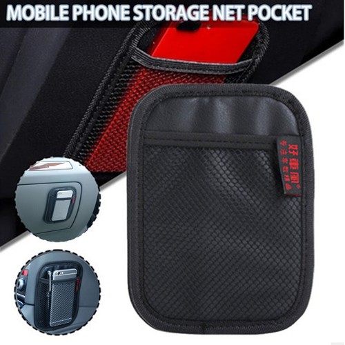 1x PU Leather Car Storage Pouch Bag Phone Holder Organizer Black Accessories - Picture 7 of 12