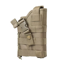 NEW - VISM Ambidextrous MOLLE Adjustable Small-Large Frame Pistol HOLSTER - TAN